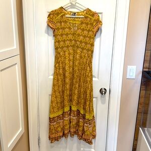 JAASE Yellow A-line Maxi Dress L